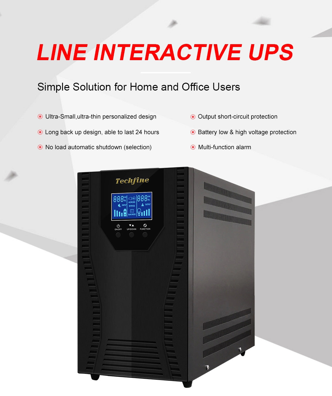 10%off Line Interative UPS 1ks 2ks 3ks